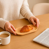 Bandeja Retangular de Madeira Natural com Design Minimalista Bandeja Retangular de Madeira Natural com Design Minimalista Doca