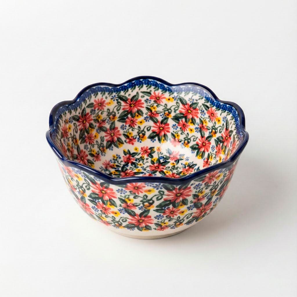 Tigela de Cerâmica Pintada à Mão Redonda para Servir Tigela de Cerâmica Pintada à Mão Redonda para Servir Doca 380 ml