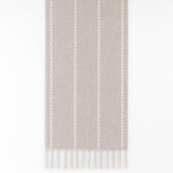 Caminho de Mesa Linho Natural com Acabamento Artesanal Caminho de Mesa Linho Natural com Acabamento Artesanal Doca Cinza 35x160cm