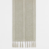 Caminho de Mesa Linho Natural com Acabamento Artesanal Caminho de Mesa Linho Natural com Acabamento Artesanal Doca Verde 35x160cm