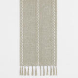 Caminho de Mesa Linho Natural com Acabamento Artesanal Caminho de Mesa Linho Natural com Acabamento Artesanal Doca Verde 35x160cm