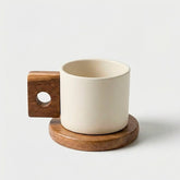 Caneca de Cerâmica com Base em Madeira 300ml Caneca de Cerâmica com Base em Madeira 300ml Doca