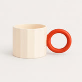 Caneca de Cerâmica Estilo Nórdico com Alça Circular 250ml Caneca de Cerâmica Estilo Nórdico com Alça Circular 250ml Doca Creme