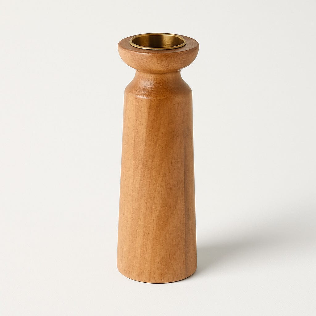 Castiçais de Madeira para Velas Conjunto com 3 Tamanhos Castiçais de Madeira para Velas Conjunto com 3 Tamanhos Doca Grande