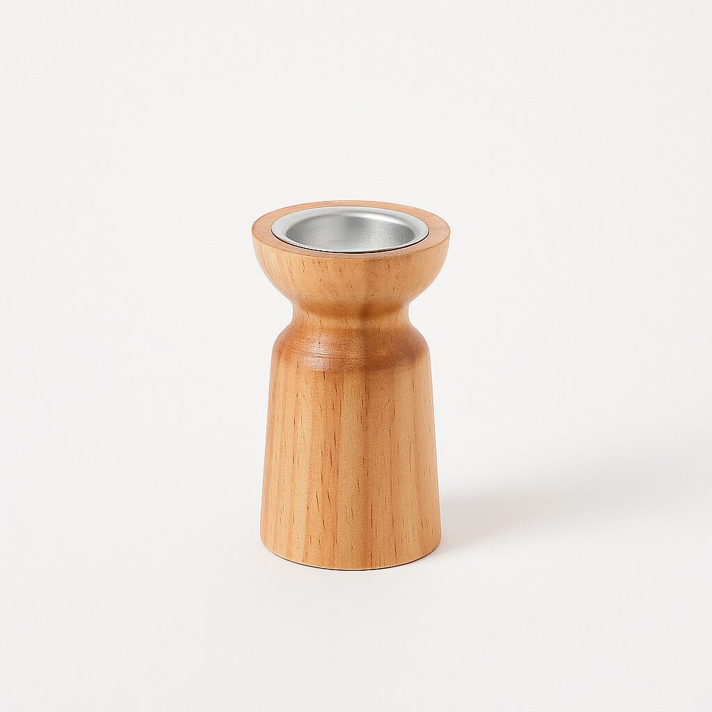 Castiçais de Madeira para Velas Conjunto com 3 Tamanhos Castiçais de Madeira para Velas Conjunto com 3 Tamanhos Doca Pequeno