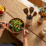 Conjunto de Utensílios em Madeira Natural Colorida Conjunto de Utensílios em Madeira Natural Colorida Doca