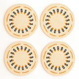 Descanso de Panela de Algodão com Estampa Floral Nórdica 4 Peças Descanso de Panela de Algodão com Estampa Floral Nórdica 4 Peças Doca