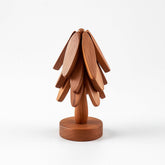 Descanso de Panela de Madeira Dobrável com Suporte em Formato de Árvore Descanso de Panela de Madeira Dobrável com Suporte em Formato de Árvore Doca Escuro