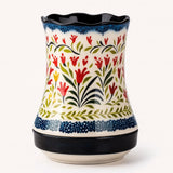 Porta Talheres de Cerâmica com Base Dreno e Design Floral Porta Talheres de Cerâmica com Base Dreno e Design Floral Doca 2