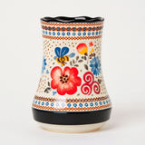 Porta Talheres de Cerâmica com Base Dreno e Design Floral Porta Talheres de Cerâmica com Base Dreno e Design Floral Doca 3