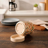 Porta Talheres de Cerâmica com Estampa Floral Porta Talheres de Cerâmica com Estampa Floral Doca