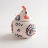 Porta Temperos de Cerâmica em Formato de Galinha Porta Temperos de Cerâmica em Formato de Galinha Doca Azul