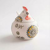 Porta Temperos de Cerâmica em Formato de Galinha Porta Temperos de Cerâmica em Formato de Galinha Doca Verde