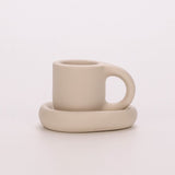 Porta-Velas de Cerâmica em Formato de Xícara Decorativa Porta-Velas de Cerâmica em Formato de Xícara Decorativa Doca Branco