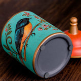Pote de Cerâmica Decorativo com Tampa e Estampa de Pássaros Pote de Cerâmica Decorativo com Tampa e Estampa de Pássaros Doca