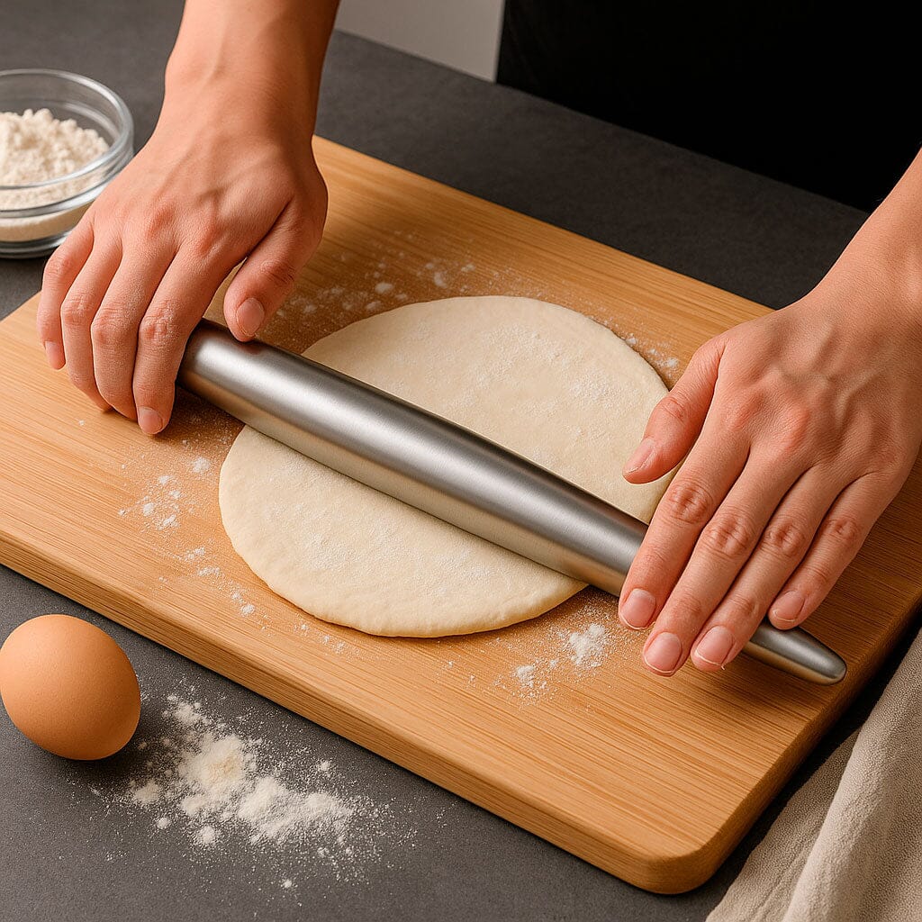 Rolo de Massa em Aço Inoxidável Profissional 30 cm Rolo de Massa em Aço Inoxidável Profissional 30 cm Doca