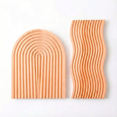 Tábua de Madeira Natural para Servir Forma Ondulada Tábua de Madeira Natural para Servir Forma Ondulada Doca