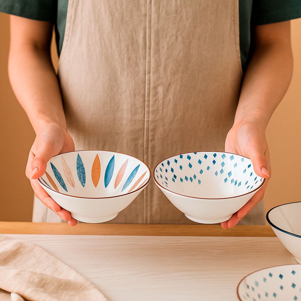 Tigela de Cerâmica Estampada Artesanal 700ml Tigela de Cerâmica Estampada Artesanal 700ml Doca