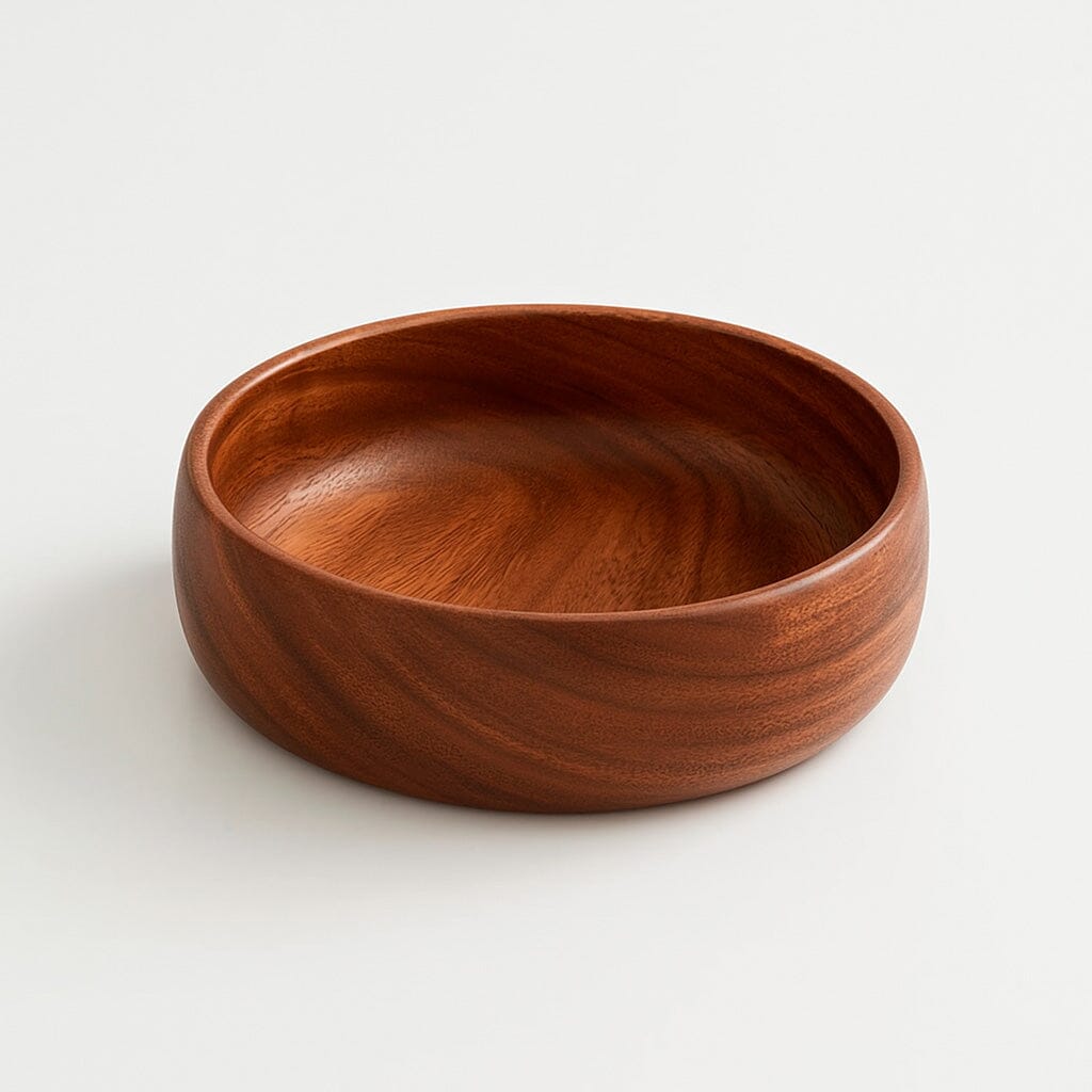 Tigela de Madeira Natural com Acabamento Artesanal para Servir e Decorar Tigela de Madeira Natural com Acabamento Artesanal para Servir e Decorar Doca Médio 16cm