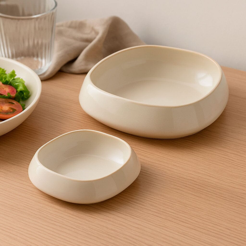 Tigelas Rasas de Cerâmica Estilo Minimalista Tigelas Rasas de Cerâmica Estilo Minimalista Doca