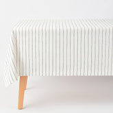 Toalha de Mesa de Linho Listrada Minimalista Toalha de Mesa de Linho Listrada Minimalista Doca