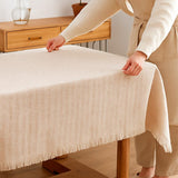 Toalha de Mesa Retangular com Borlas em Algodão Toalha de Mesa Retangular com Borlas em Algodão Doca