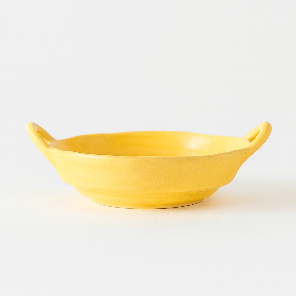 Travessa de Cerâmica Fosca com Alças Laterais Travessa de Cerâmica Fosca com Alças Laterais Doca Amarela Médio