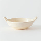 Travessa de Cerâmica Fosca com Alças Laterais Travessa de Cerâmica Fosca com Alças Laterais Doca Creme Médio