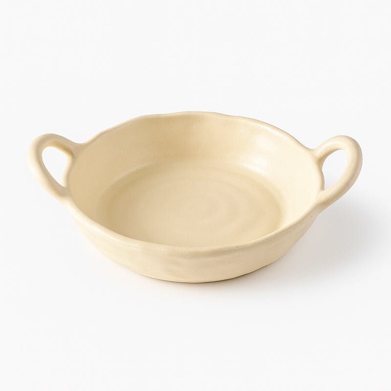 Travessa de Cerâmica Fosca com Alças Laterais Travessa de Cerâmica Fosca com Alças Laterais Doca