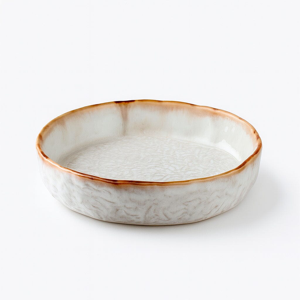 Travessa de Cerâmica Rústica Esmaltada Travessa de Cerâmica Rústica Esmaltada Doca Travessa rasa média