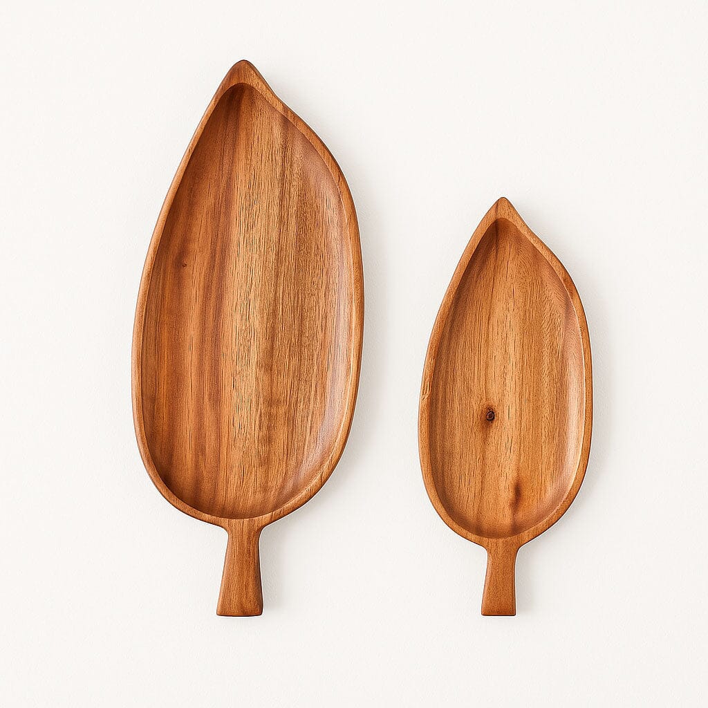 Travessa de Madeira com Cabo Folha Gourmet Travessa de Madeira com Cabo Folha Gourmet Doca