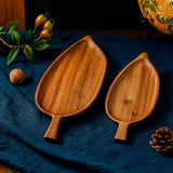 Travessa de Madeira com Cabo Folha Gourmet Travessa de Madeira com Cabo Folha Gourmet Doca