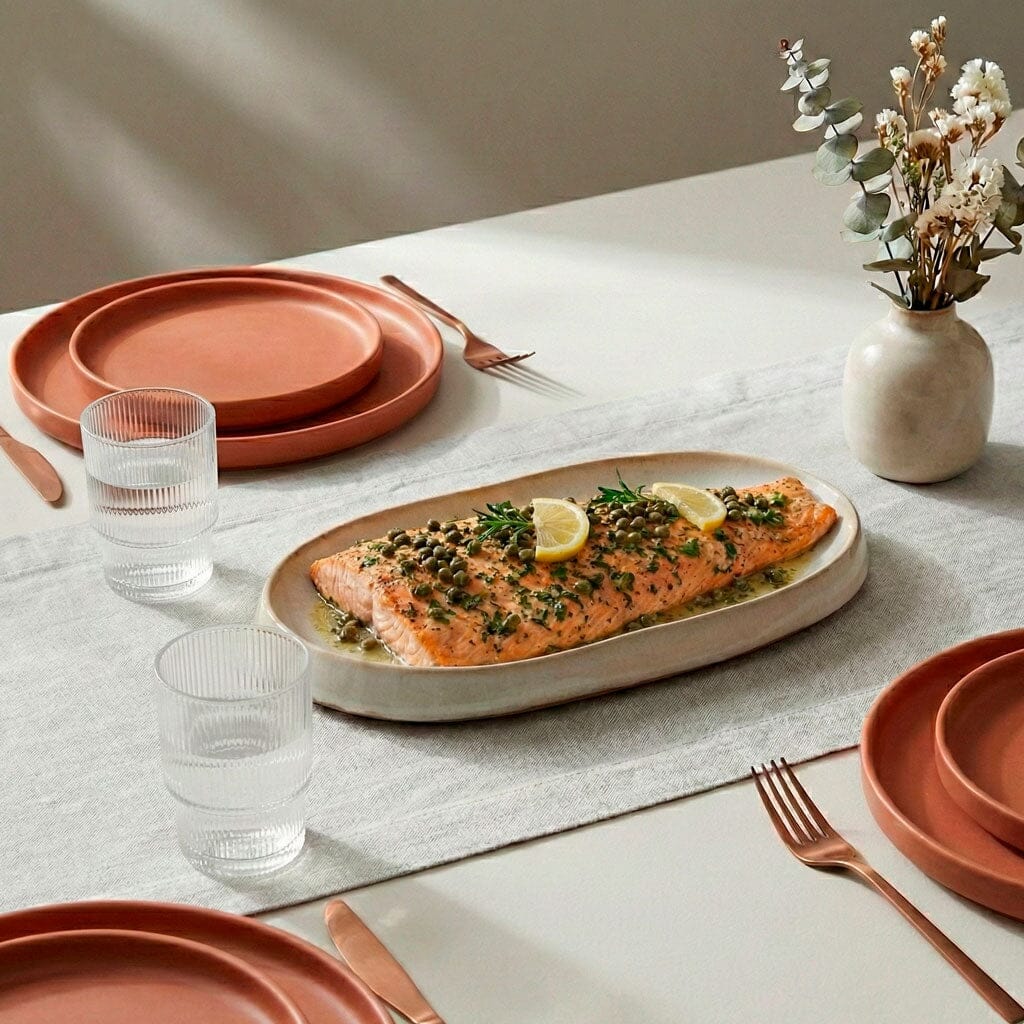 Travessa Oval de Cerâmica Rasa para Servir Travessa Oval de Cerâmica Rasa para Servir Doca