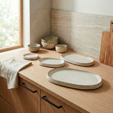 Travessa Oval de Cerâmica Rasa para Servir Travessa Oval de Cerâmica Rasa para Servir Doca