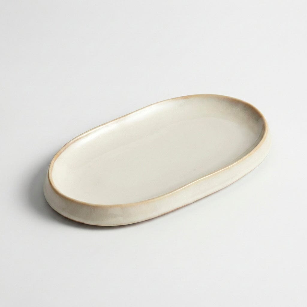 Travessa Oval de Cerâmica Rasa para Servir Travessa Oval de Cerâmica Rasa para Servir Doca GG