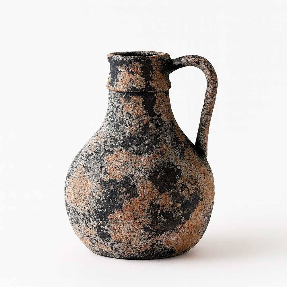 Vaso de Cerâmica Decorativo Rústico com Alça Vaso de Cerâmica Decorativo Rústico com Alça Doca Médio