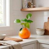 Vaso de Cerâmica em Formato de Laranja para Decoração Vaso de Cerâmica em Formato de Laranja para Decoração Doca