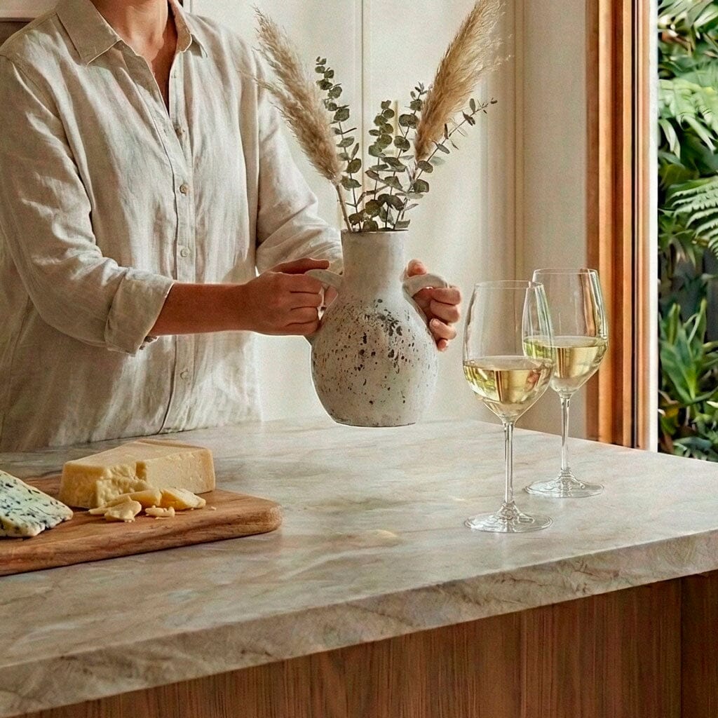 Vaso Decorativo Ânfora Wabi-sabi em Cerâmica Rústica com Alças Vaso Decorativo Ânfora Wabi-sabi em Cerâmica Rústica com Alças Doca