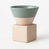 Xícara de Café em Cerâmica com Base Quadrada Xícara de Café em Cerâmica com Base Quadrada Doca Verde 160ml