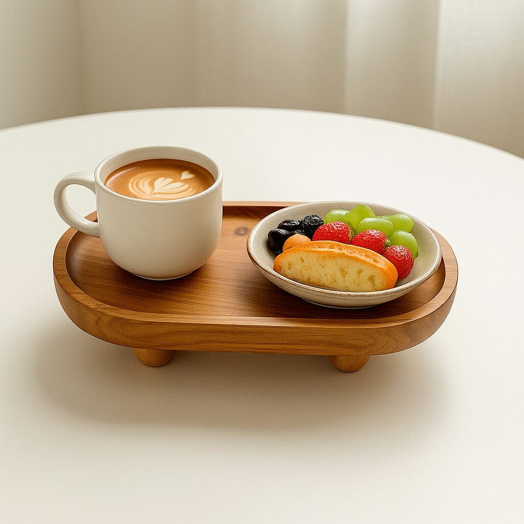 Bandeja de Madeira com Pés 20 cm Bandeja de Madeira com Pés 20 cm Doca 