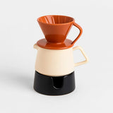Cafeteira Manual de Cerâmica com Rechaud a Vela Cafeteira Manual de Cerâmica com Rechaud a Vela Doca Conjunto com 3 peças 