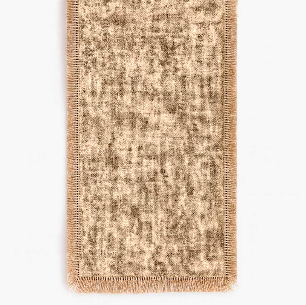 Caminho de Mesa de Linho com Borda Desfiada Caminho de Mesa de Linho com Borda Desfiada Doca 