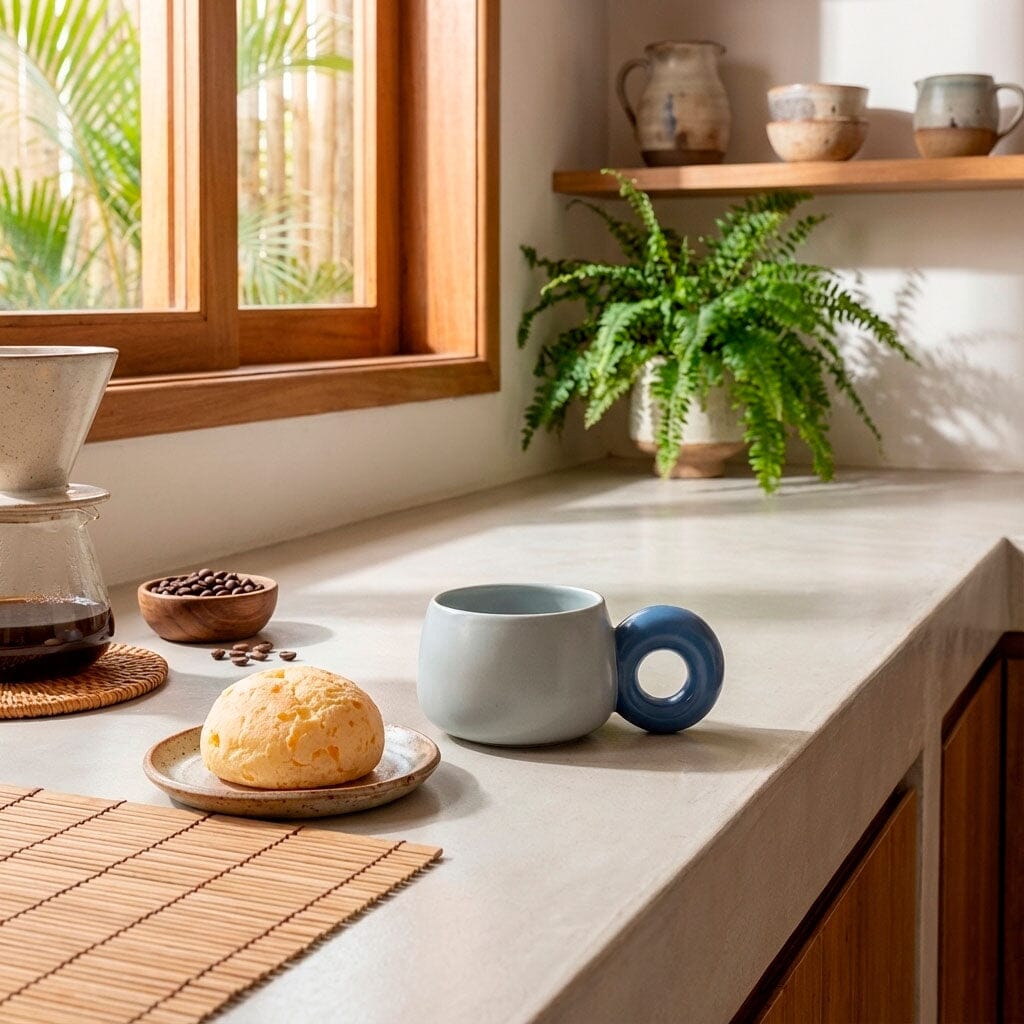 Caneca de Cerâmica com Alça Circular Caneca de Cerâmica com Alça Circular Doca 