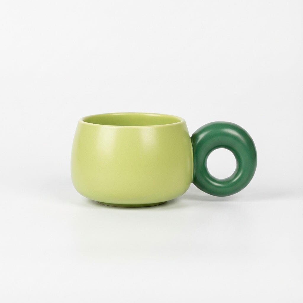 Caneca de Cerâmica com Alça Circular Caneca de Cerâmica com Alça Circular Doca Verde 