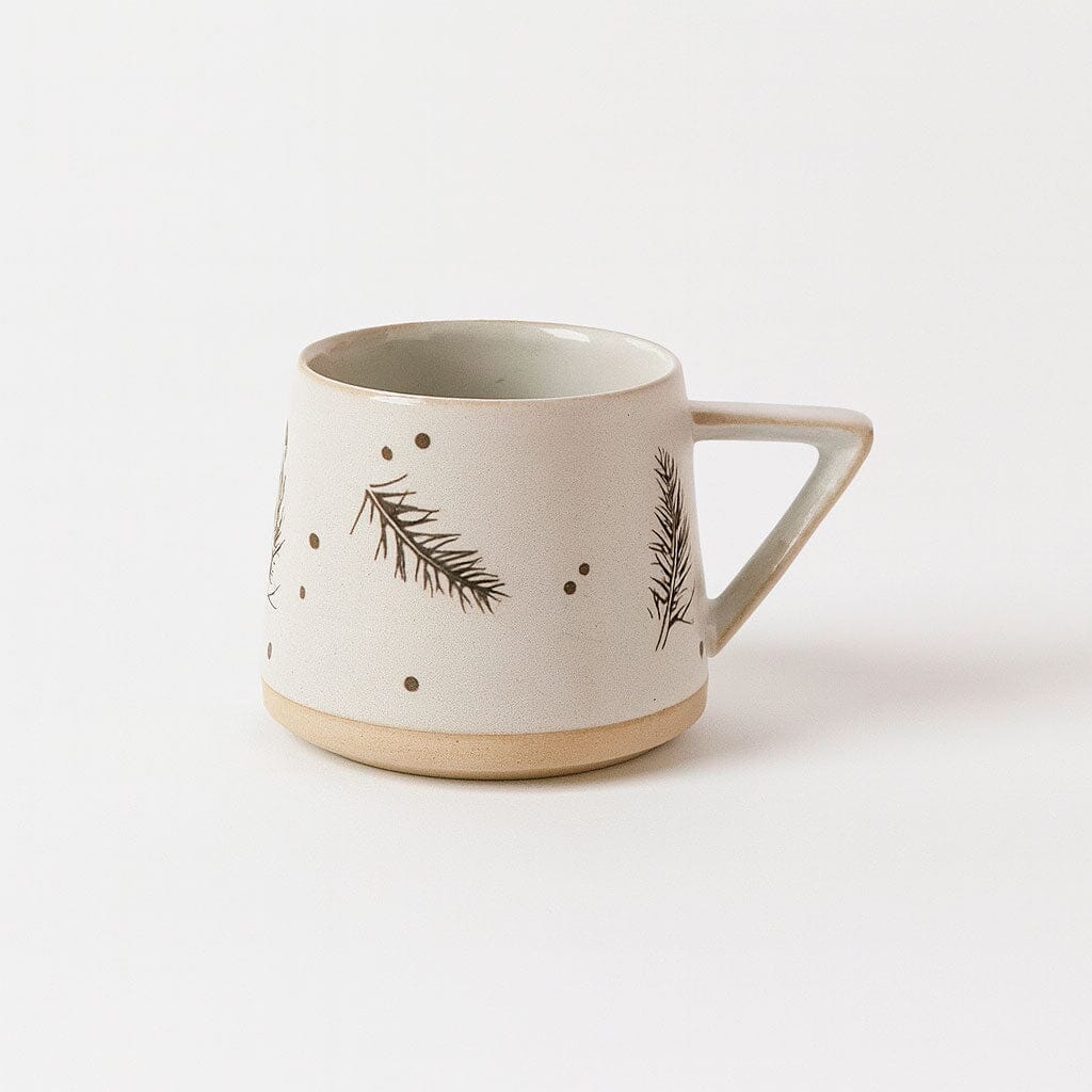 Caneca Natalina de Cerâmica 300ml Estampas Festivas Caneca Natalina de Cerâmica 300ml Estampas Festivas Doca Folha 300ml 
