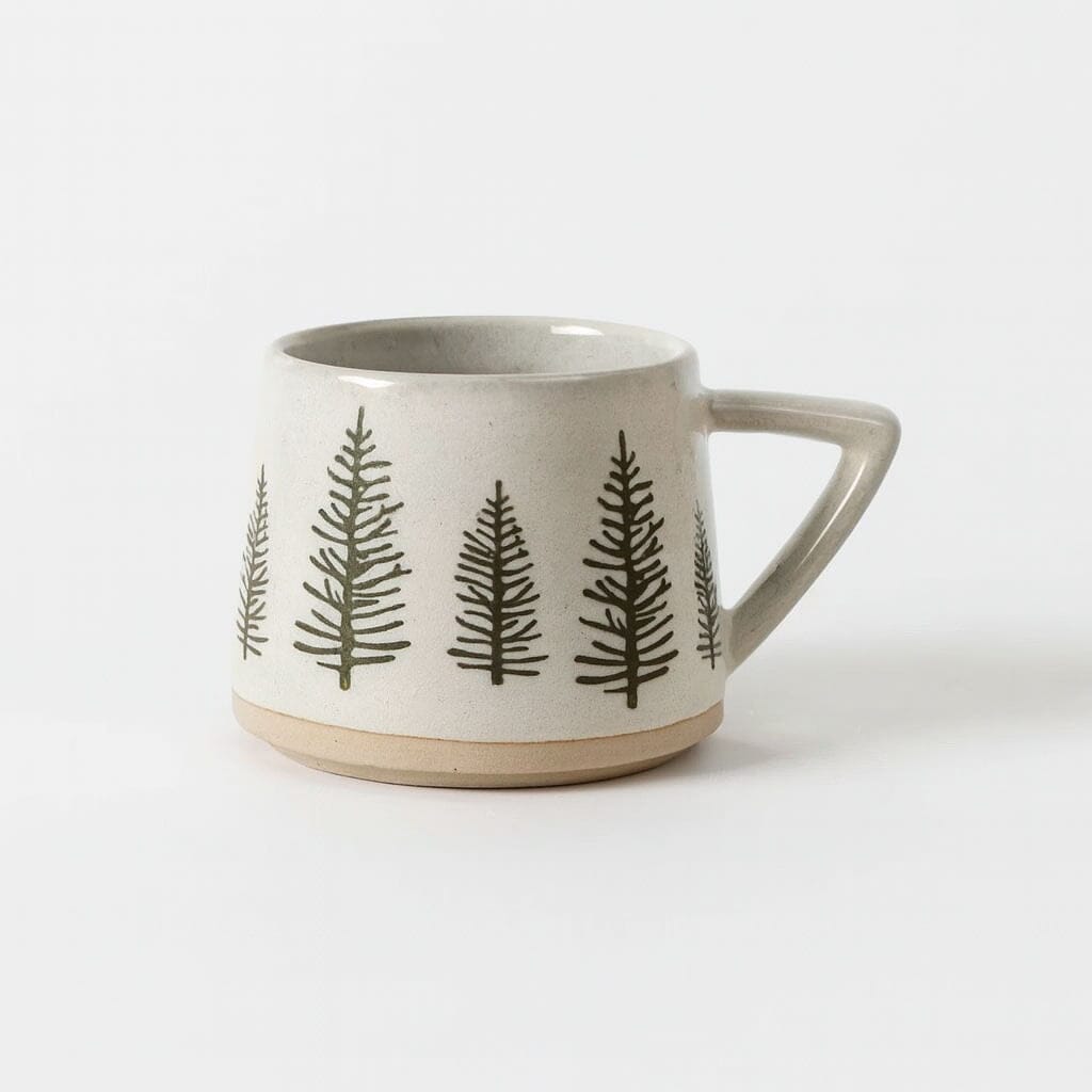 Caneca Natalina de Cerâmica 300ml Estampas Festivas Caneca Natalina de Cerâmica 300ml Estampas Festivas Doca Pinheiro 300ml 