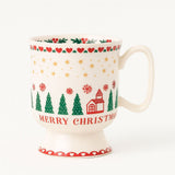 Caneca Natalina de Cerâmica 410ml Base Pedestal Estampas Festivas Caneca Natalina de Cerâmica 410ml Base Pedestal Estampas Festivas Doca 400ml 