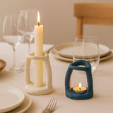 Castiçal de Cerâmica Decorativo Moderno Castiçal de Cerâmica Decorativo Moderno Doca 