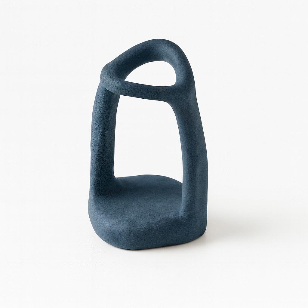 Castiçal de Cerâmica Decorativo Moderno Castiçal de Cerâmica Decorativo Moderno Doca Azul 