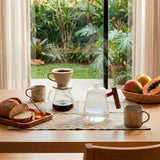 Chaleira de Vidro Borossilicato com Alça de Madeira para Café Chaleira de Vidro Borossilicato com Alça de Madeira para Café Doca 